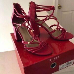 Guess Women's Bold Red Strappy Heels